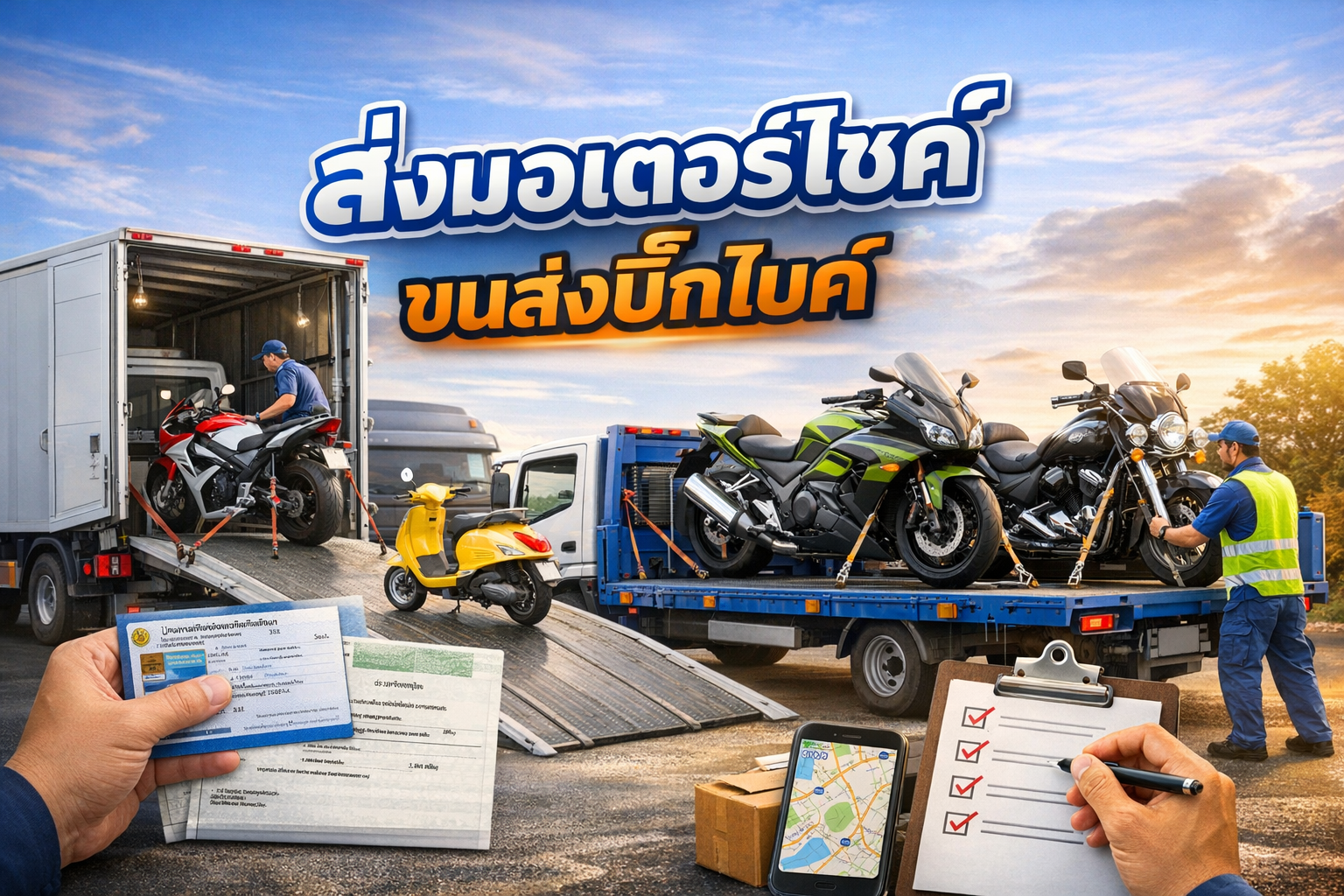 ส่งมอเตอร์ไซค์อย่างมืออาชีพ